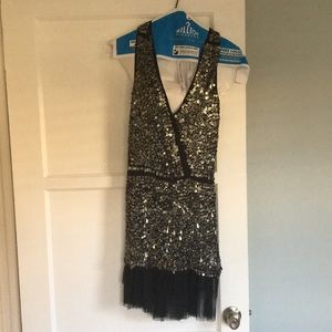 Black/ silver sequins dress
